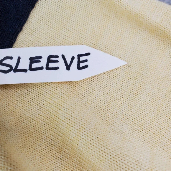 Roundtree York Sweater Men XL Yellow Knit Gray Blue Argyle Wool Blend Preppy Y2K - Picture 12 of 14